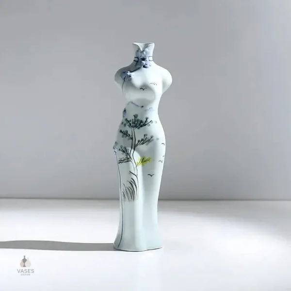 Vase unique illustrant la beauté féminine
