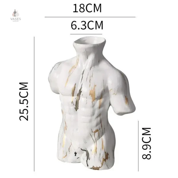Vase moderne en forme de corps masculin