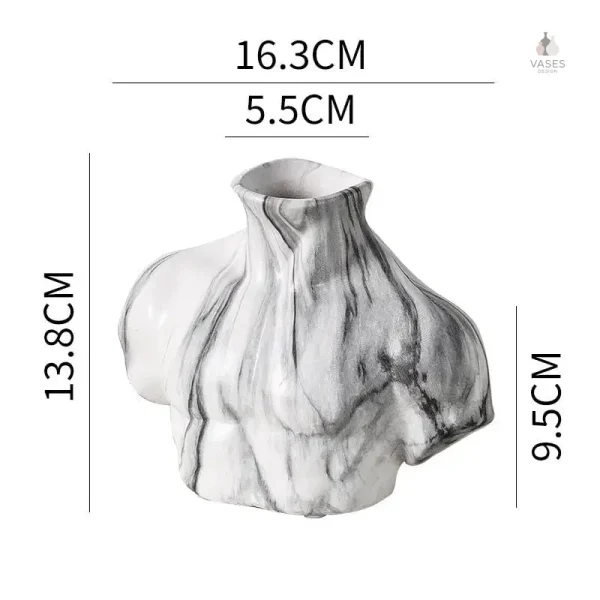 Vase original, silhouette artistique d'un homme
