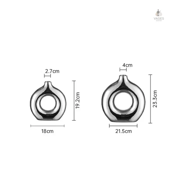 Vase argenté, accent élégant pour toutes les pièces