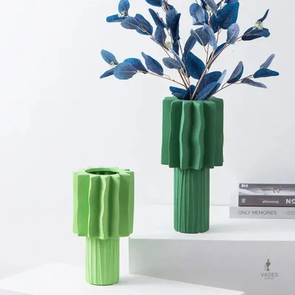 Vase vert élégant en céramique