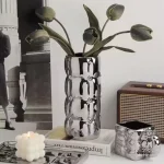 Élégant vase cylindrique pour décoration intérieure