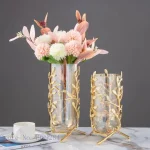 Vase cylindrique transparent de 30 cm