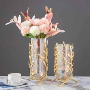 Vase cylindrique transparent de 30 cm