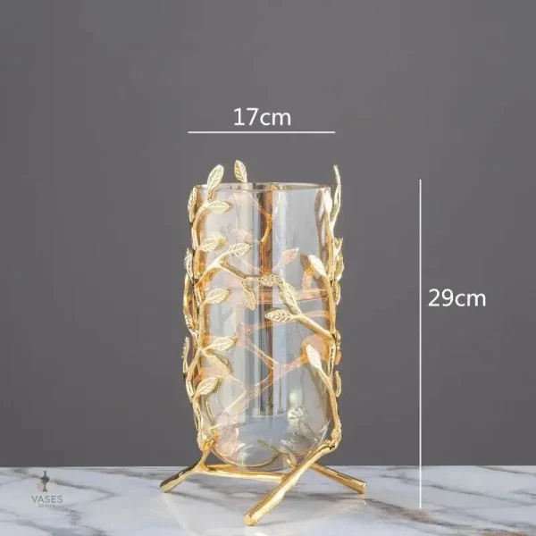 Vase cylindrique en verre, parfait pour fleurs