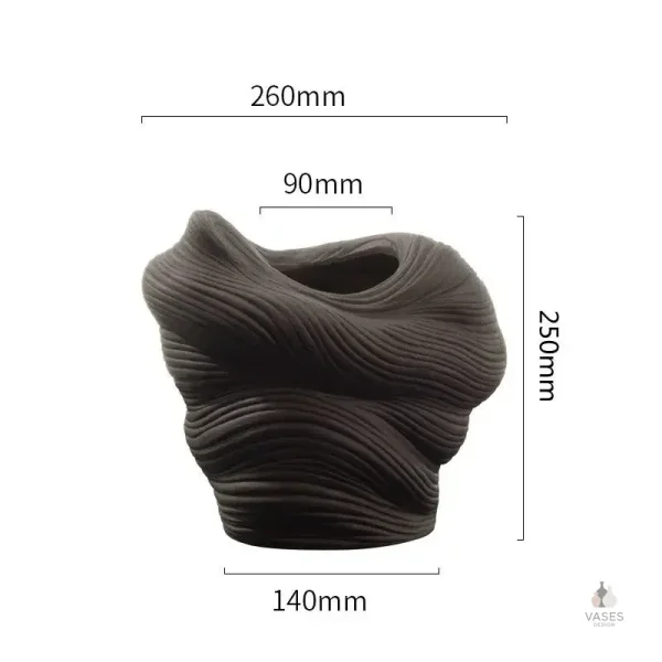 Vase design en porcelaine avec motifs stylés