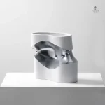 Vase décoratif en porcelaine avec finition brillante