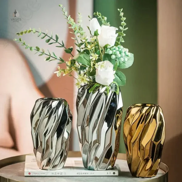 Vase en verre transparent, style épuré pour décoration