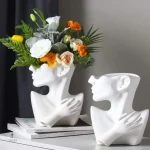 Demi visage vase décoratif pour intérieur
