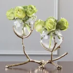 Vase design luxe en verre élégant et contemporain