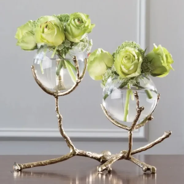 Vase design luxe en verre élégant et contemporain