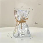Vase design en verre pour fleurs fraîches ou sèches
