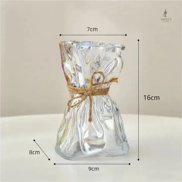 Vase design en verre pour fleurs fraîches ou sèches
