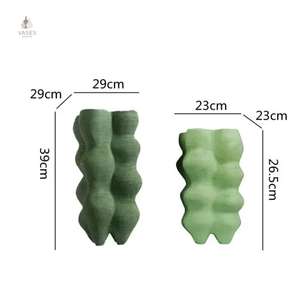 Vase moderne vert pour décoration intérieure