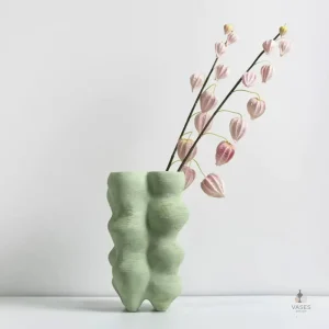 Vase contemporain couleur verte