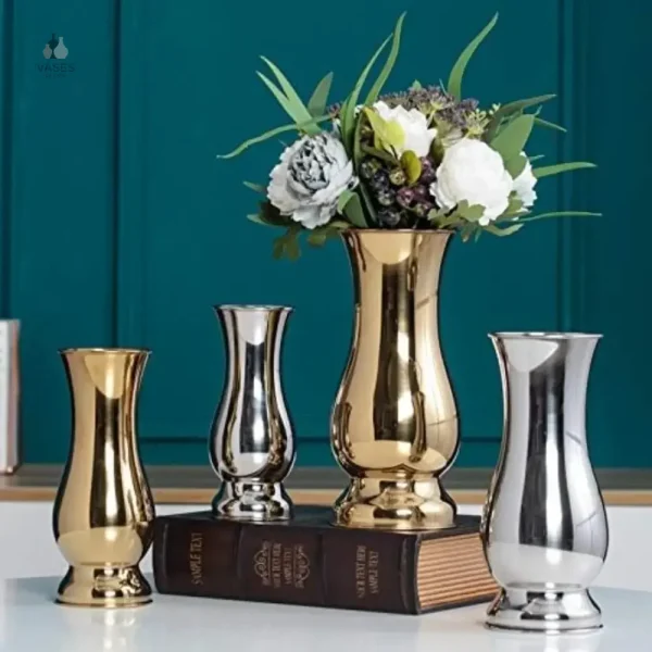 Vase en acier inoxydable élégant