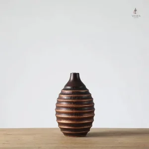 Vase en bois au style naturel