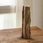 Vase décoratif en bois, pièce maîtresse moderne