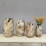 Vase en bois unique