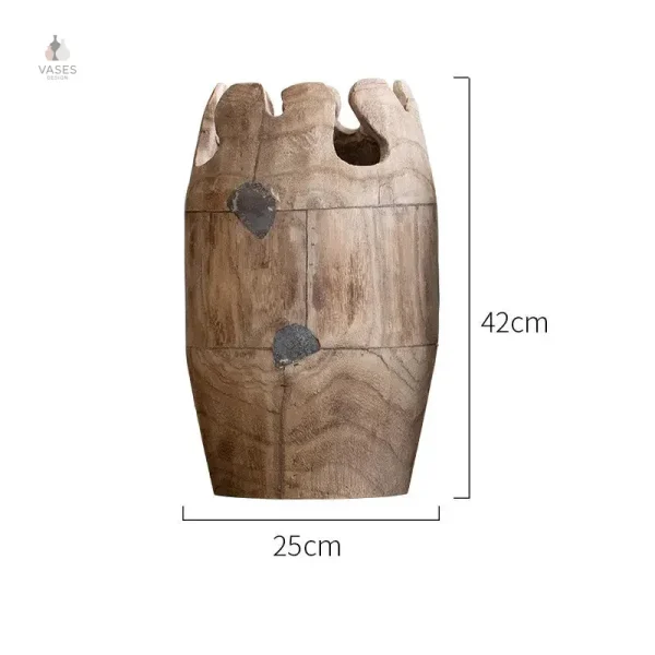 Vase en bois naturel design