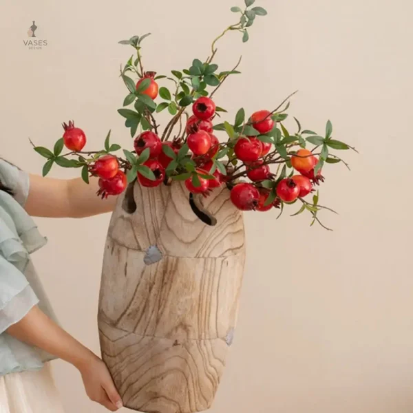 Vase en bois brut