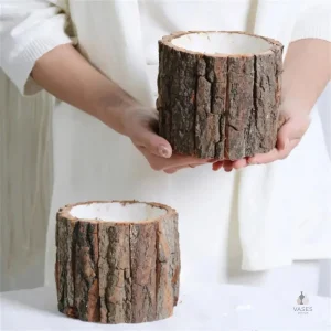 Vase en bois, ajout décoratif pratique et stylé à petit prix