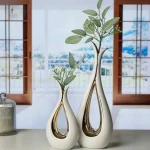 Vase minimaliste en céramique blanc
