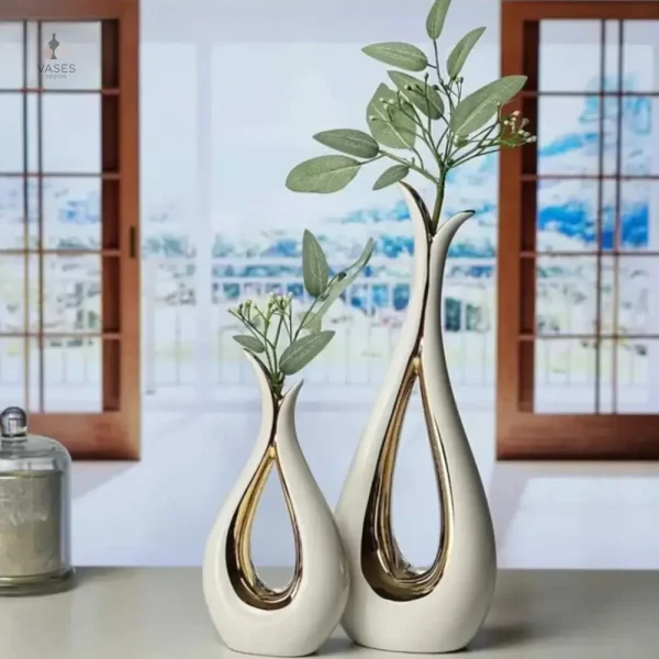 Vase minimaliste en céramique blanc
