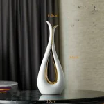 Vase blanc en céramique pour style contemporain