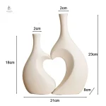 Vase cœur unique, pièce d'art pour les amoureux de la déco