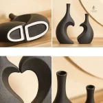 Vase en cœur, style minimaliste pour décoration chic