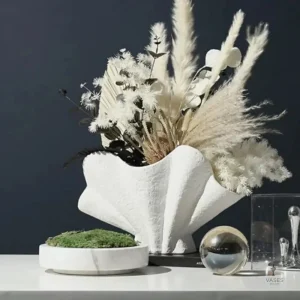 Vase en forme de coquillage pour un style marin