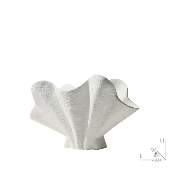 Vase unique en forme de coquillage, design contemporain