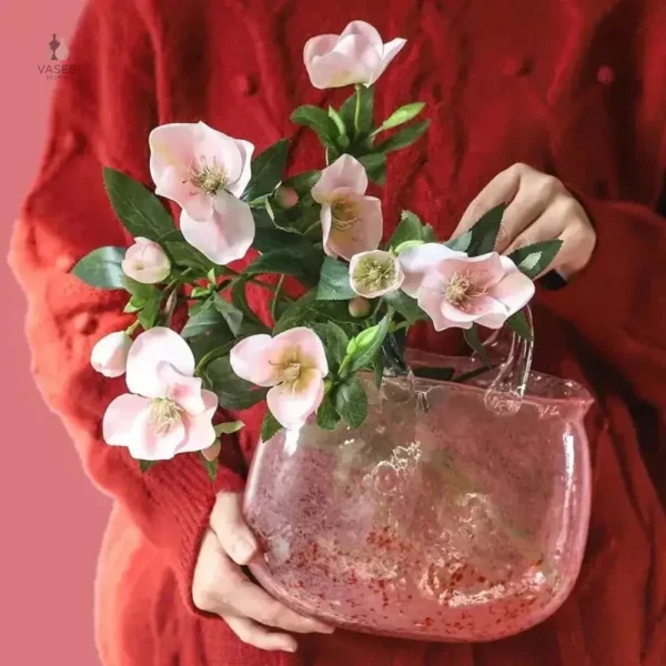 Vase stylisé en forme de sac décoratif