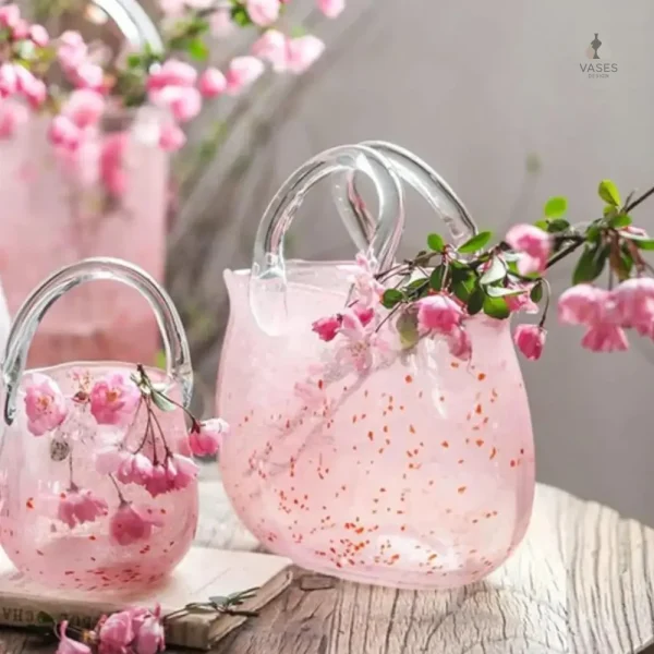 Vase unique inspiré d'un sac à main