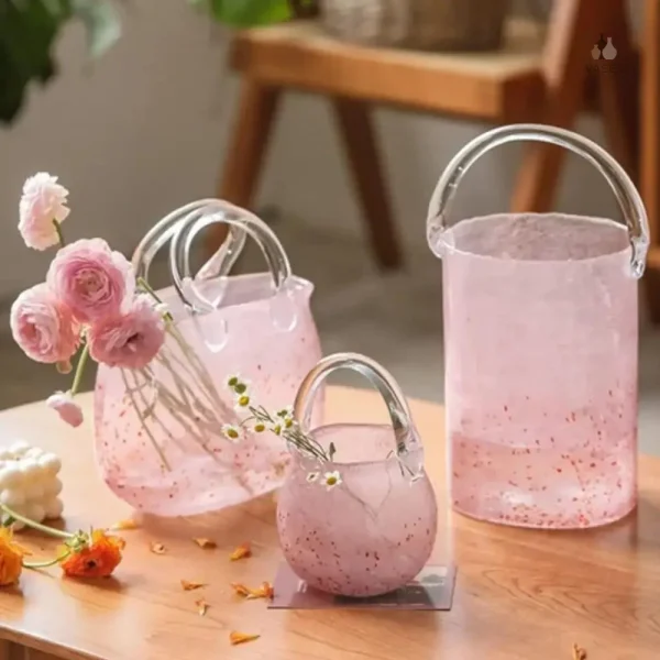 Vase créatif en forme de sac à provisions