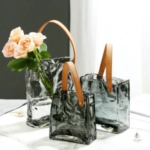 Vase sac à main élégant en céramique