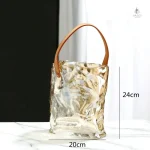 Élégant vase sac à main pour fleurs