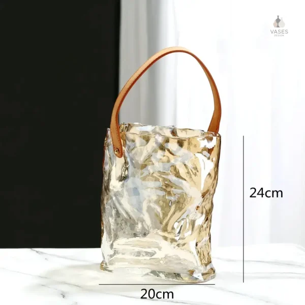 Élégant vase sac à main pour fleurs
