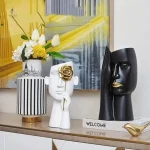 Vase en céramique visage, touche créative pour votre déco