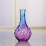 Vase en verre, touche artistique colorée