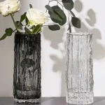 Vase en verre cylindrique élégant et moderne