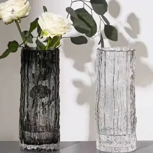 Vase en verre cylindrique élégant et moderne