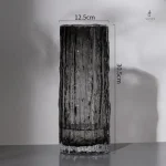Vase en verre cylindrique, touche contemporaine