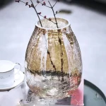 Vase en verre soufflé artisanal