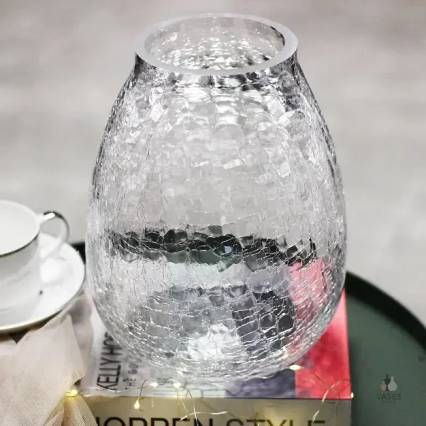 Vase en verre transparent stylé