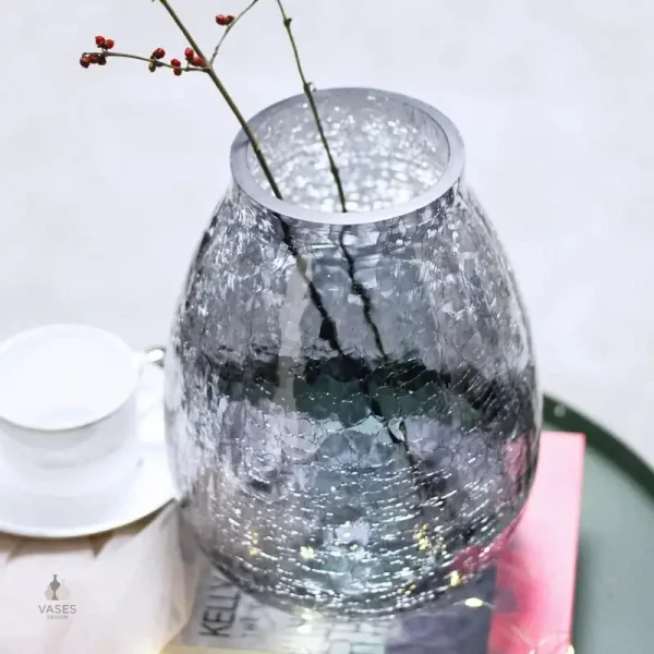 Vase en verre décoratif pour fleurs