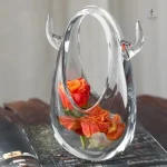 Vase en verre unique, finition raffinée