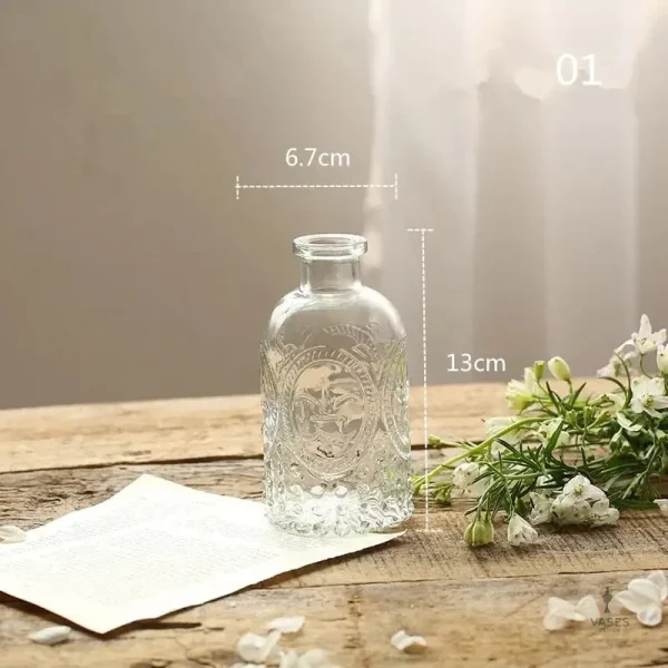 Vase en verre pour arrangements floraux