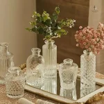 Vase en verre pour fleurs naturelles
